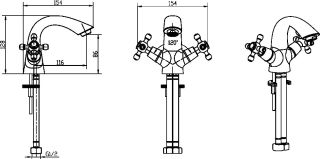 Смеситель для раковины Boheme Camelia золото 311-Camelia