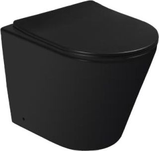 Унитаз приставной SantiLine SL-5020MB безободковый чёрный матовый