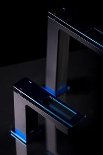 Смеситель для раковины Boheme Q чёрный/синий 141-BUW