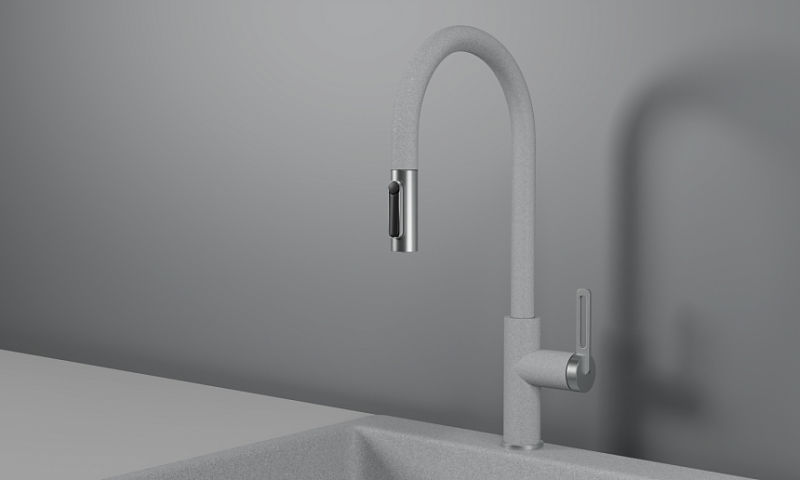 Смеситель для кухни Granula 8168, БАЗАЛЬТ базальт