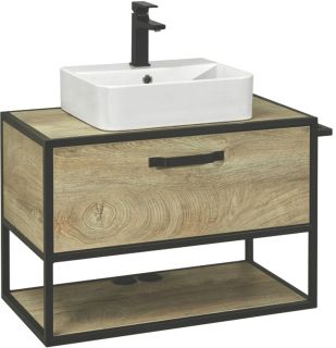 Тумба под раковину Акватон Лофт Фабрик 80см дуб эндгрейн 1A242401LTDU0