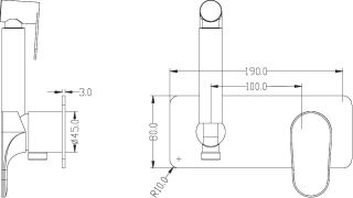 Гигиенический душ Boheme Spectre со смесителем белый 457-MW