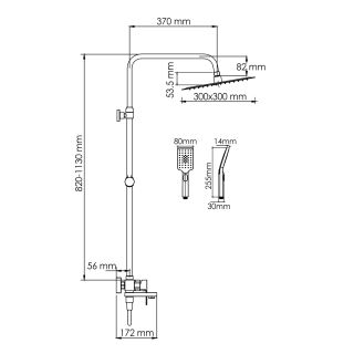 Душевой комплект WasserKRAFT A277.162.130.BM черный
