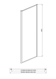 Боковая стенка Aquatek AQ ARI WA 09020CH 90см хром