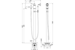 Смеситель для ванны Aquatek Классик AQ1545MB черный