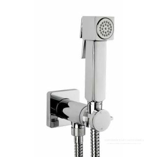 Гигиенический душ Bossini Cube Brass Mixer Set E38001.030 с прогрессивным смесителем хром