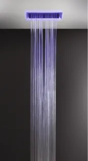 Верхний душ Gessi Afilo 57409.279 30x50 см тропический ливень водопад распыление хромотерапия белый матовый