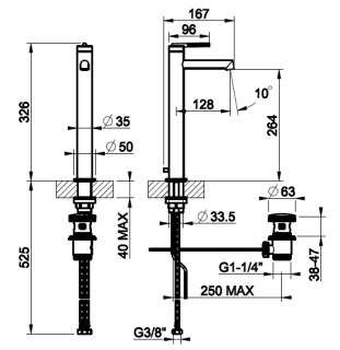 Смеситель для раковины Gessi Ingranaggio 63503.031 хром