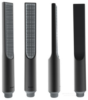 Встраиваемый смеситель для ванны Bossini Apice Z00555.073 с кнопочным переключением на 2 выхода чёрный матовый