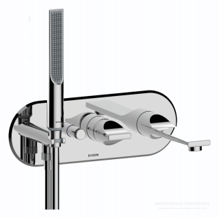 Встраиваемый смеситель для ванны Bossini Apice Z00555.030 с кнопочным переключением на 2 выхода хром