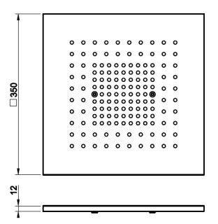 Верхний душ Gessi Minimali 2017 57871.239 35 см брашированная сталь