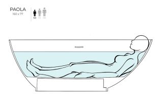 Ванна из искусственного камня Salini Paola S-Stone 101511SM 160x77см белый матовый
