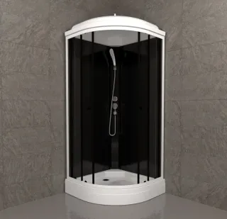 Душевая кабина Triton Нова Щ0000065774 88x88 см профиль чёрный стекло прозрачное