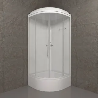 Душевая кабина Triton Ультра Щ0000061849 90x90 см белый профиль прозрачное стекло