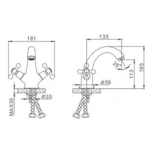 Смеситель для раковины Frap F1019-5 хром