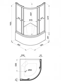 Душевой уголок Triton Ультра Щ0000061800 90x90 см профиль белый стекло прозрачное
