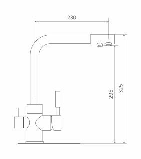 Смеситель для кухни Tolero Высокий дуо чёрный 627635