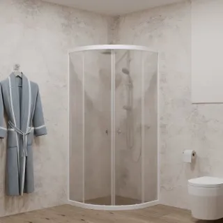 Душевой уголок Triton Ультра Щ0000064832 100x100 см профиль белый стекло прозрачное