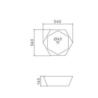 Накладная раковина Gappo GT502 54 см белый