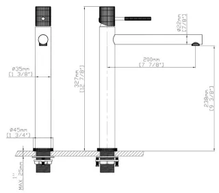 Смеситель для раковины Gid Edessa SS070BMD черный матовый