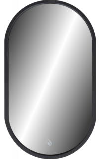 Зеркало с подсветкой Continent Prime ЗЛП2199 с сенсорным выключателем 45см чёрный