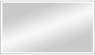 Зеркало с подсветкой Continent Frame Black ЗЛП186 с сенсорным выключателем 120см чёрный