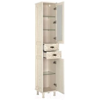 Пенал Aquanet Тесса Декапе 201804 35 см жасмин/золото