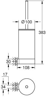 Tуалетный ёршик Grohe Start 41215KF0 черный