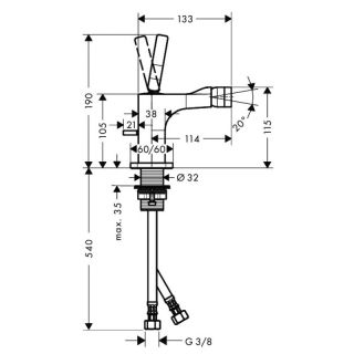 Смеситель для биде Hansgrohe Citterio E 36120260 хром