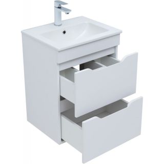 Тумба под раковину Aquanet Практика 347914 50 см белый глянец