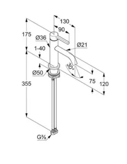Смеситель для раковины Kludi Nova Fonte Pura 20028N015 брашированное золото