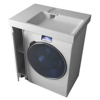 Напольная тумба с раковиной Эстет Riga Luxe ФР-00009658 Л 80см одна дверь белый