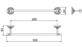 Полотенцедержатель Paini Duomo 88CR001 хром