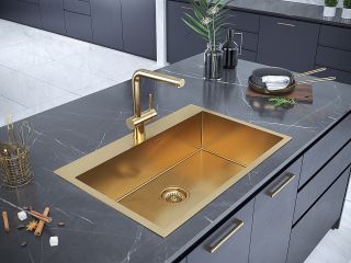 Мойка кухонная Paulmark Saar PM807551-BG брашированное золото