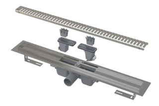 Душевой лоток AlcaPlast с перфорированной решеткой 75см хром APZ1SMART-LINE-750