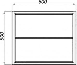 Тумба под раковину Акватон Брук открытая 60см дуб латте 1A201301BCDL0