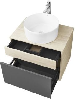 Тумба под раковину Акватон Лофт Урбан 65см дуб орегон/серый графит 1A254001LQX60