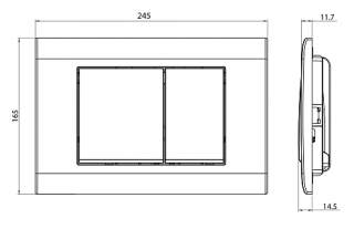 Клавиша смыва Charus Minimalista FP.310.11.01 белый глянцевый