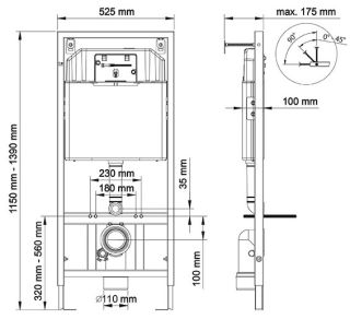 Инсталляция для унитаза Berges Novum L2 с кнопкой матовый хром 040212