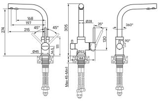 Смеситель для кухни Paulmark Essen Es213011-307 терракотовый