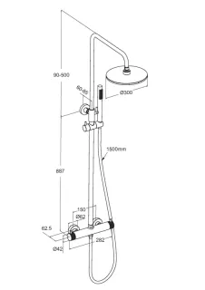 Душевая стойка Milleau Tissage ML5219KDM-CR хром