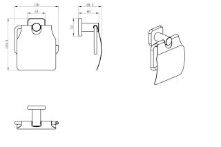 Держатель для туалетной бумаги Wonzon & Woghand WW-V1802-CR хром