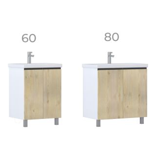 Тумба под раковину напольная Vigo Yuma 347 80 см поставляется в разобранном виде дуб давос