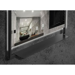 Зеркало Armadi Art Vallessi с подсветкой и полкой антрацит 100см 552/2