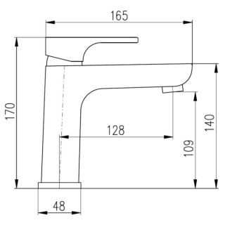Смеситель для раковины Rav Slezak Yukon YU128.5 Хром