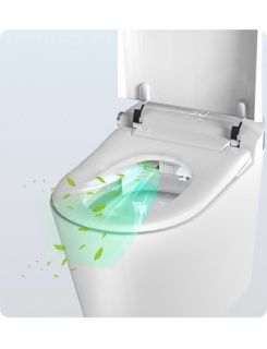 Электронный подвесной унитаз-биде TIMO TЕ-751B белый/черная панель