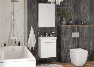 Шкаф-зеркало Onika Венеция 205014 50см белый