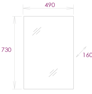 Шкаф-зеркало Onika Венеция 205014 50см белый