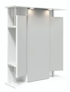 Шкаф-зеркало с подсветкой Onika Валерия 206505 правый 65см белый