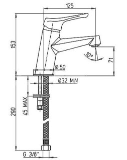 Смеситель для раковины Paini Bios 05CR205/574 с гигиеническим душем хром